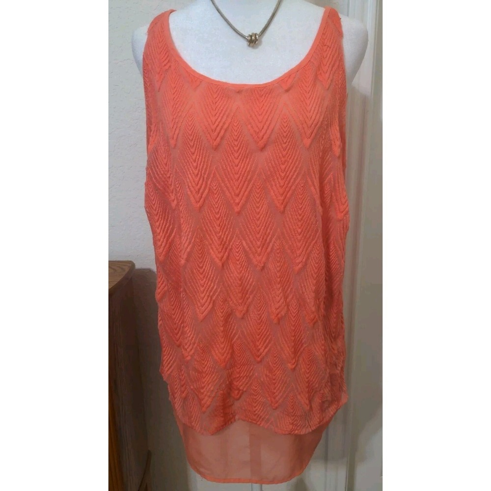Zach & Rachel Women Orange Tank Top Shirt. Size 1X